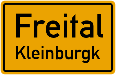 Straßenverzeichnis Freital Kleinburgk