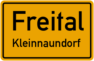 Ortsschild Freital Kleinnaundorf