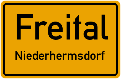 Straßenverzeichnis Freital Niederhermsdorf