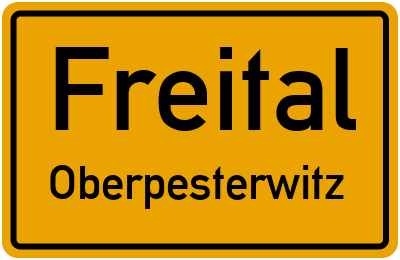 Straßenverzeichnis Freital Oberpesterwitz