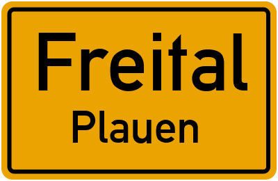 Straßenverzeichnis Freital Plauen