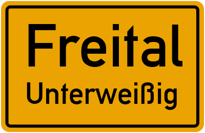 Straßenverzeichnis Freital Unterweißig