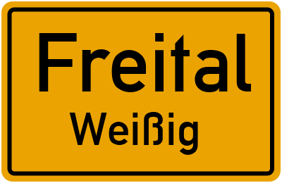 Straßenverzeichnis Freital Weißig