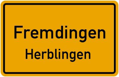 Straßenverzeichnis Fremdingen Herblingen
