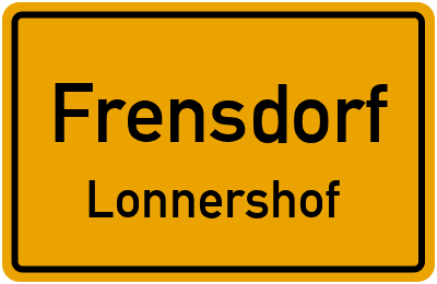 Ortsschild Frensdorf Lonnershof