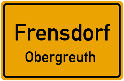 Ortsschild Frensdorf Obergreuth