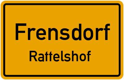 Ortsschild Frensdorf Rattelshof