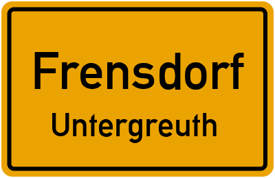 Ortsschild Frensdorf Untergreuth