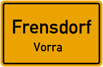 Ortsschild Frensdorf Vorra