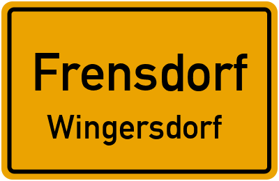 Ortsschild Frensdorf Wingersdorf