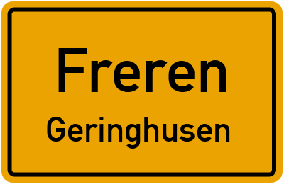 Straßenverzeichnis Freren Geringhusen