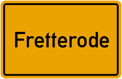 Ortsschild von Gemeinde Fretterode in Thüringen