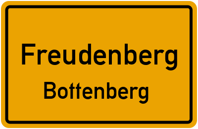 Ortsschild Freudenberg Bottenberg
