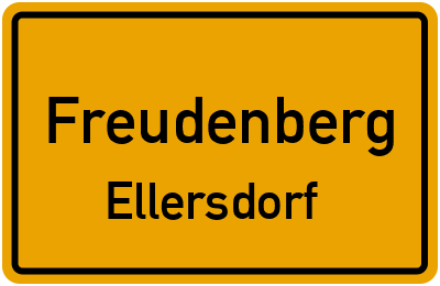 Ortsschild Freudenberg Ellersdorf
