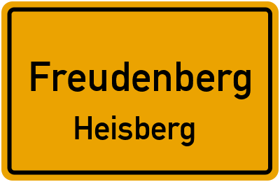 Straßenverzeichnis Freudenberg Heisberg