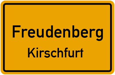 Straßenverzeichnis Freudenberg Kirschfurt