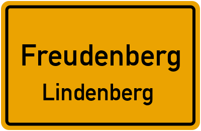 Ortsschild Freudenberg Lindenberg
