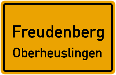 Ortsschild Freudenberg Oberheuslingen
