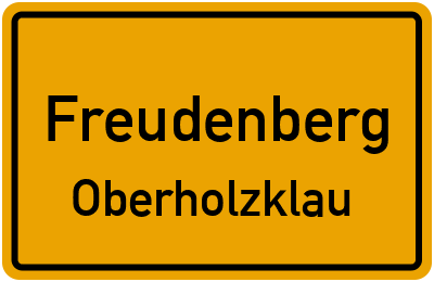 Straßenverzeichnis Freudenberg Oberholzklau