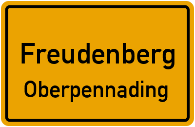 Ortsschild Freudenberg Oberpennading