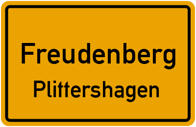 Straßenverzeichnis Freudenberg Plittershagen
