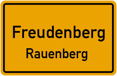 Straßenverzeichnis Freudenberg Rauenberg