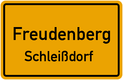 Straßenverzeichnis Freudenberg Schleißdorf