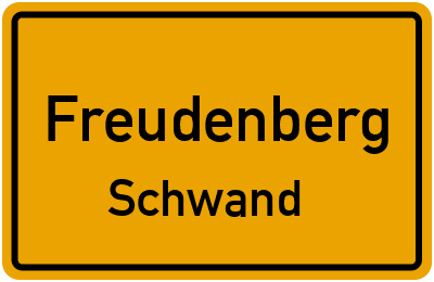 Ortsschild Freudenberg Schwand