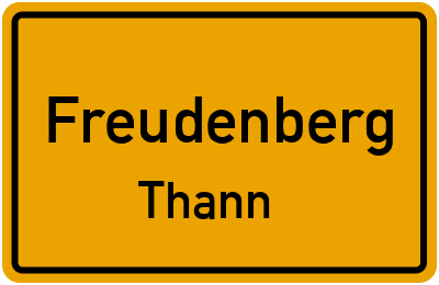 Ortsschild Freudenberg Thann