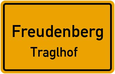 Ortsschild Freudenberg Traglhof