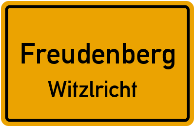 Straßenverzeichnis Freudenberg Witzlricht