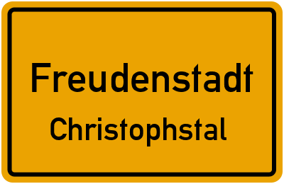 Straßenverzeichnis Freudenstadt Christophstal