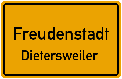 Straßenverzeichnis Freudenstadt Dietersweiler