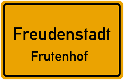 Straßenverzeichnis Freudenstadt Frutenhof