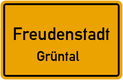 Straßenverzeichnis Freudenstadt Grüntal