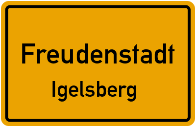 Straßenverzeichnis Freudenstadt Igelsberg