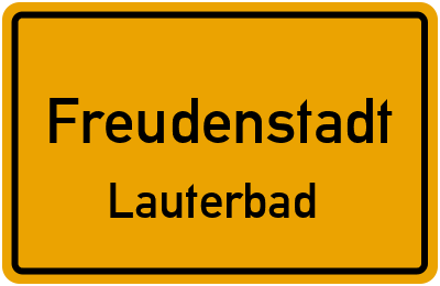 Straßenverzeichnis Freudenstadt Lauterbad