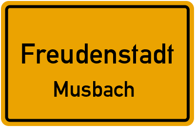 Straßenverzeichnis Freudenstadt Musbach