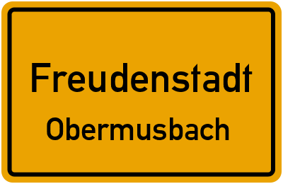 Straßenverzeichnis Freudenstadt Obermusbach