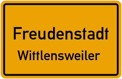 Straßenverzeichnis Freudenstadt Wittlensweiler