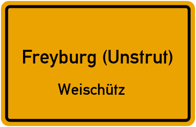 Straßenverzeichnis Freyburg (Unstrut) Weischütz