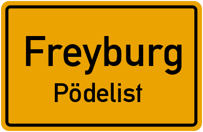 Straßenverzeichnis Freyburg Pödelist