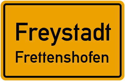 Straßenverzeichnis Freystadt Frettenshofen