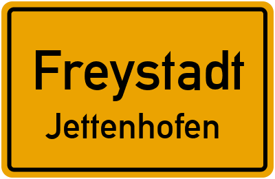 Straßenverzeichnis Freystadt Jettenhofen