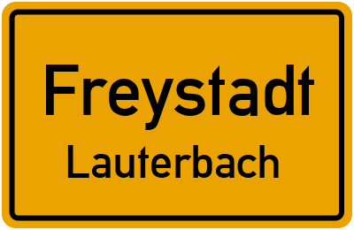 Straßenverzeichnis Freystadt Lauterbach