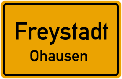 Straßenverzeichnis Freystadt Ohausen