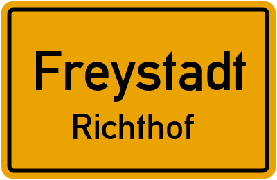 Straßenverzeichnis Freystadt Richthof