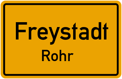 Straßenverzeichnis Freystadt Rohr