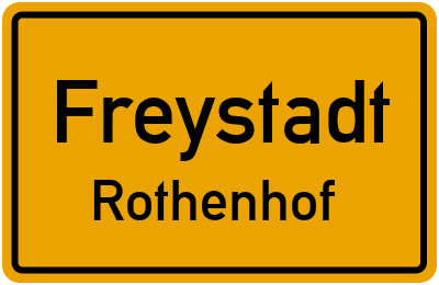 Straßenverzeichnis Freystadt Rothenhof