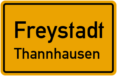 Straßenverzeichnis Freystadt Thannhausen